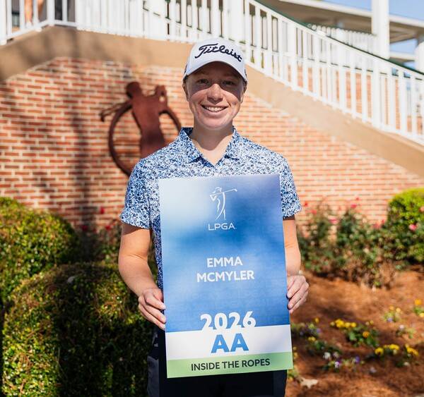 이동은, 주수빈, 장효준 프로 등 미국여자프로골프(LPGA) 투어 2025 LPGA 퀄리파잉 시리즈 파이널 스테이지(LPGA Q-시리즈)에 참가해 2026시즌 출전권 받은 루키 엠마 맥밀러(미국). 사진제공=LPGA 엡손투어