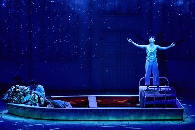 Park Jeong-min as Pi in the ongoing play ″Life of Pi″ at the GS Arts Center in Gangnam District, southern Seoul, through March 2.[S&CO]