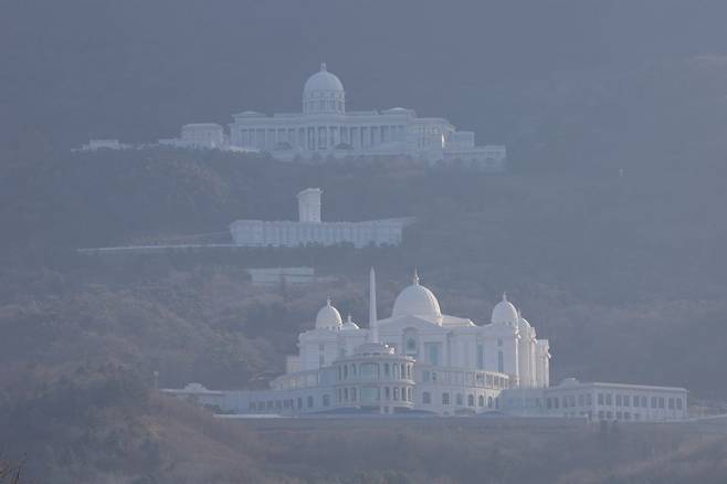 경기도 가평군 통일교 천정궁 일대. 연합뉴스