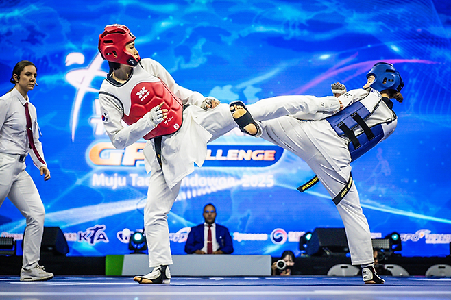 세계 태권도그랑프리 챌린지 여자 49㎏ 금메달리스트 이예지(홍). 사진=태권도진흥재단