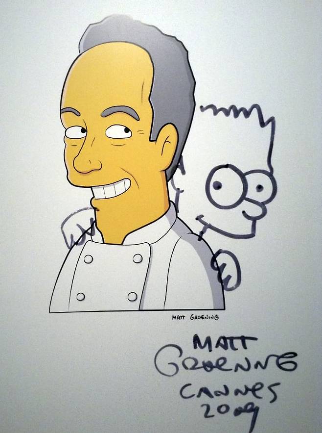 미국 TV 애니메이션 시리즈 '심슨스'에 등장한 페란 아드리아. /인터넷