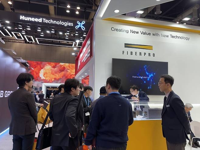 파이버프로가 사업 홍보를 위해 차린 부스. 파이버프로 제공