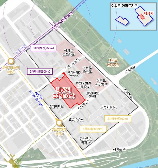 여의도 대교아파트 재건축정비사업 위치도/사진제공=서울시