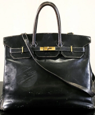 가수 겸 배우 제인 버킨이 실제 사용했던 에르메스의 오리지널 버킨백. AFP=연합뉴스