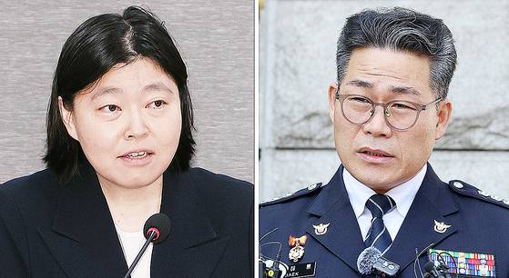 임은정(왼쪽) 서울동부지검장, 백해룡 경정. 연합뉴스