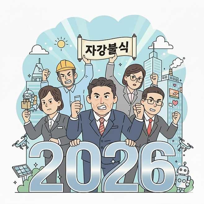 중소기업중앙회가 2026년 새해의 사자성어로 ‘자강불식’을 선정했다. [제미나이 생성 이미지]