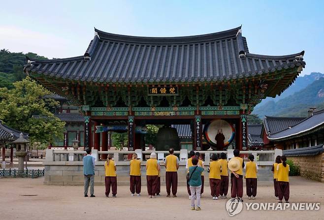 속리산 법주사 템플스테이 [연합뉴스 자료사진]
