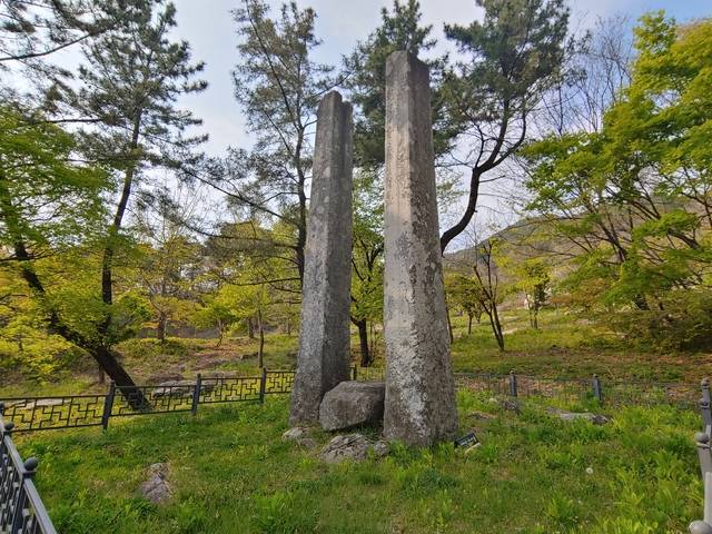영주 부석사의 당가지주. 보물로 지정 관리되고 있다.