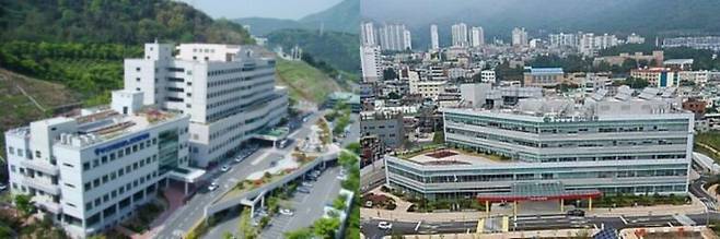 사진=부산의료원(왼쪽), 경남 마산의료원(오른쪽)