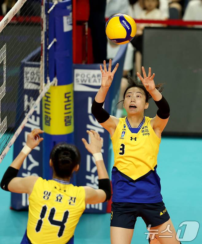 여자부 득표 1위 김다인(현대건설). (현대건설 배구단 제공)