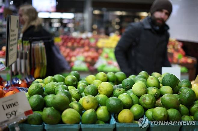 뉴욕의 슈퍼마켓에 진열된 라임 [AFP 연합뉴스 자료사진]