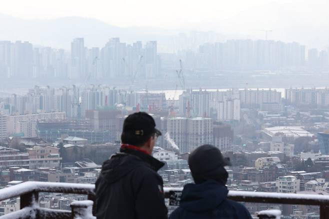 남산에서 바라본 서울 시내 아파트. (사진=이데일리 이영훈 기자)