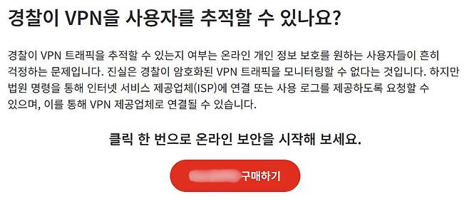 VPN 기업 홈페이지 캡처