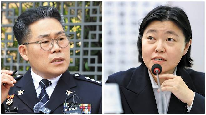 백해룡 경정과 임은정 동부지검장./뉴스1·뉴시스
