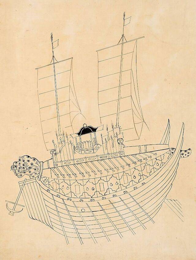 이순신 종가 소장 ‘귀선도(거북선 그림)’. 국립중앙박물관 제공