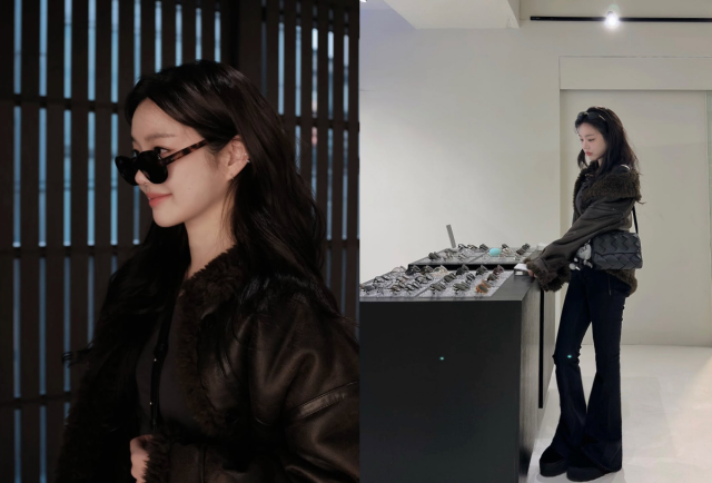 이유비가 선글라스를 착용하며 시크한 비주얼을 뽐냈다. / 이유비 인스타그램