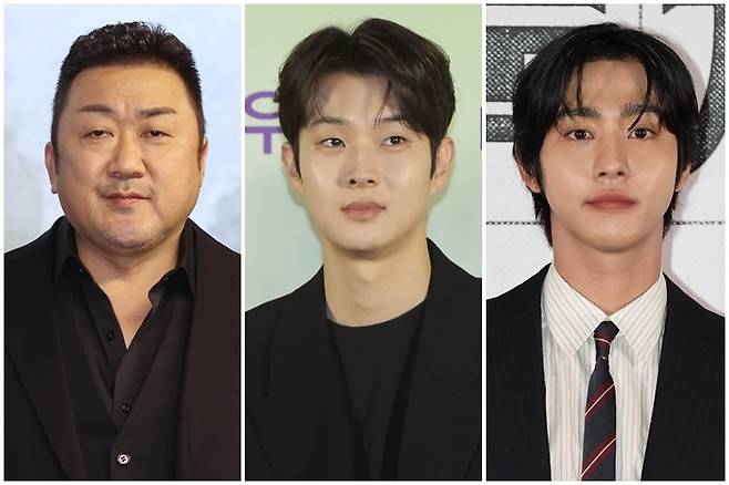 마동석(돈 리)·최우식(에드워드 초이)·안효섭(폴 안) [연합뉴스 자료사진]