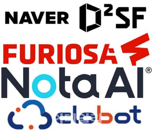 네이버 D2SF, 퓨리오사AI, 노타AI, 클로봇 CI 이미지(사진=네이버)