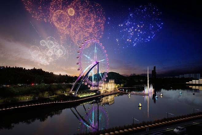 충북 청주시가 추진하는 상당구 명암동 명암유원지 공모형 민간투자사업 조감도. 청주시 제공.