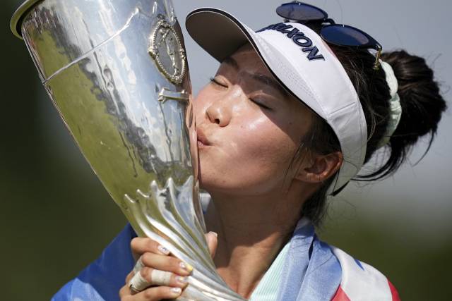 7월 여자 골프 시즌 네 번째 메이저 대회인 에비앙 챔피언십에서 우승한 호주 교포 선수 그레이스 김. AP연합뉴스