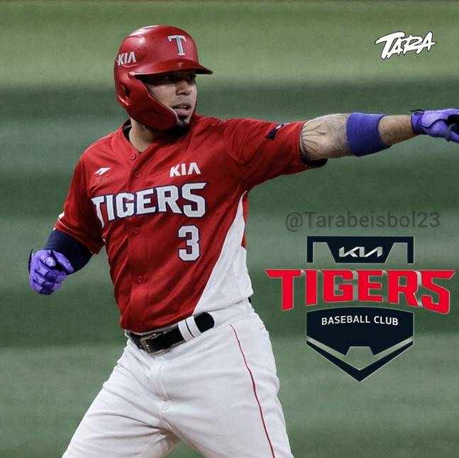 KIA 유니폼과 합성한 카스트로의 모습. /사진=타라베이스볼23