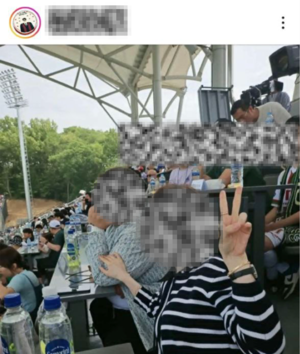 조세호 사건에 등장한 최 모씨가 김포FC 홈구장을 방문한 당시 촬영된 사진(사진=SNS 갈무리)