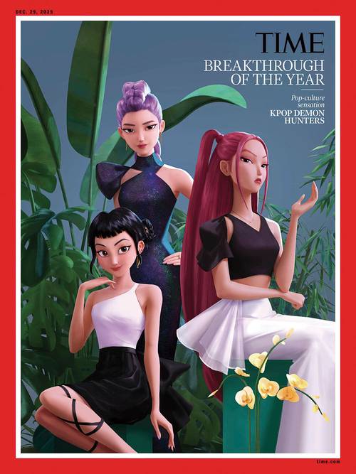 「타임지」 커버를 장식한 헌트릭스
(ⓒIllustration by Sony Pictures Imageworks for TIME; Simon Baek and Mingjue Helen Chen; Scott Watanabe; Netflix)