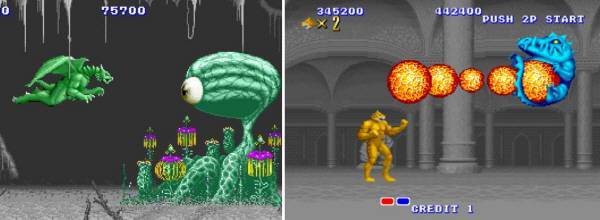 기괴한 형태의 다양한 보스들이 등장한다