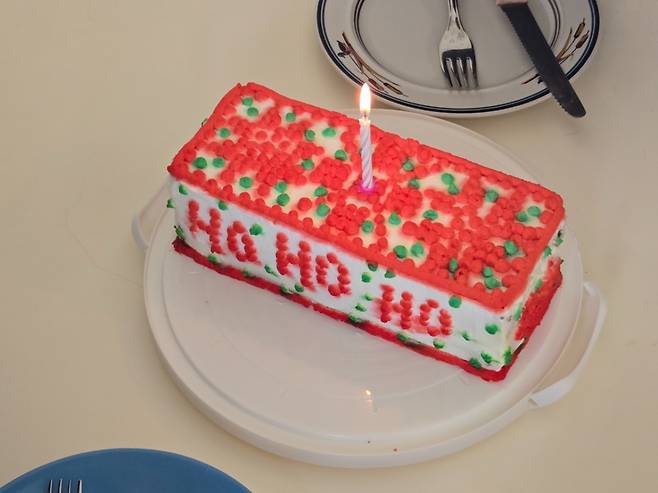 20대 직장인 이모씨는 지난 25일 가족들과 집에서 케이크를 만들어 먹었다. /사진=이모씨 제공.