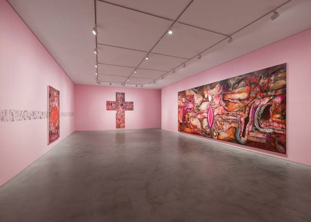 서울 삼청동 국제갤러리에서 열리고 있는 장파의 개인전 '고어 데코' 전시 전경. 사진 제공=국제갤러리