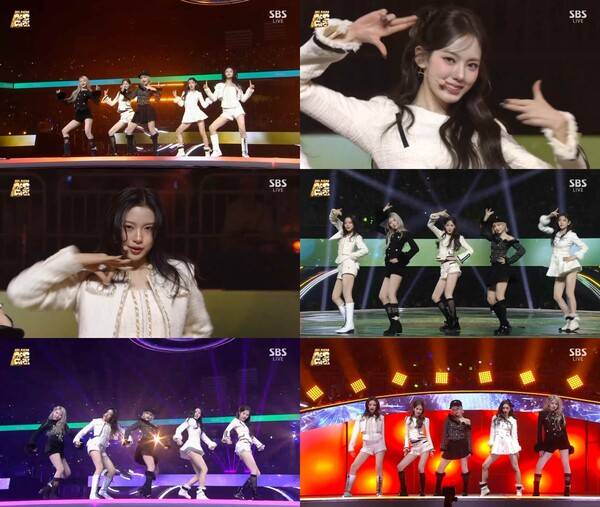 ▲ 25일 방송된 '2025 SBS 가요대전'에 출연해 '아이 두 미' 무대를 선사한 키키. 방송화면 캡처