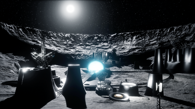 베이스앤파워시티가 ‘현대자동차 제로원 데이 2025’에서 발표한 달 기지·도시 건설 계획안. 베이스앤파워시티 제공