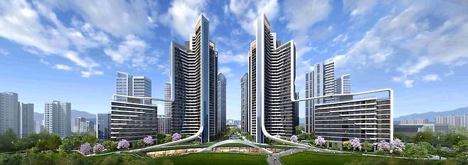 삼성물산이 개포우성7차 재건축조합에 제안한 ‘래미안 루미원’의 투시도