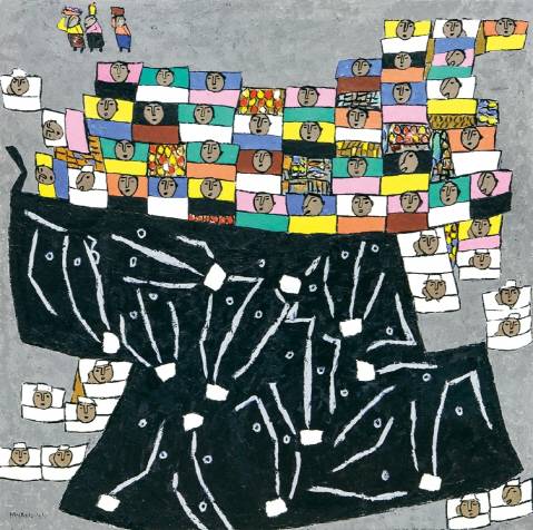 '소시장 이야기', 캔버스에 유채, 200x200cm, 2015 /현대화랑 제공