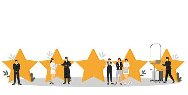 호텔 도어맨 업무는 단순 응대뿐 아니라 손님을 따뜻하게 맞이하고, 택시를 잡아주며, 단골 고객의 취향을 기억해 맞춤형 서비스를 해준다. (제공=클립아트코리아)