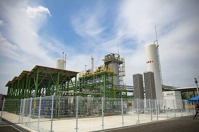 수소생산시설의 모습.