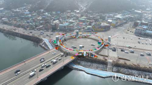 ◇춘천 호반사거리 원형육교 조감도. 춘천시제공