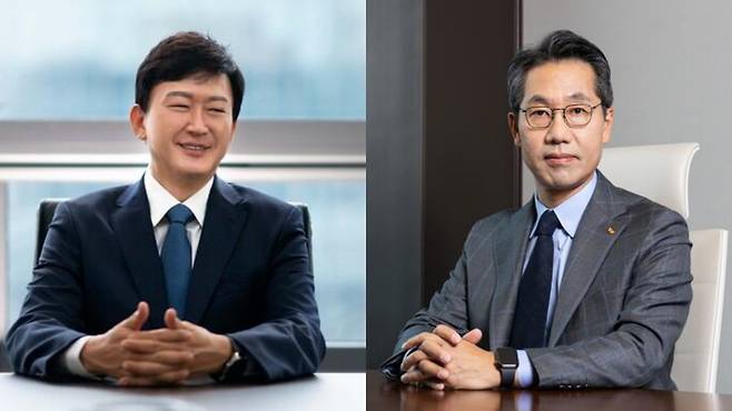 (왼쪽부터) 존림 삼성바이오로직스 사장, 이동훈 SK바이오팜 사장. /각 사