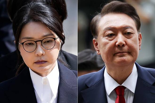 윤석열 전 대통령(오른쪽), 배우자 김건희 여사./사진=연합뉴스