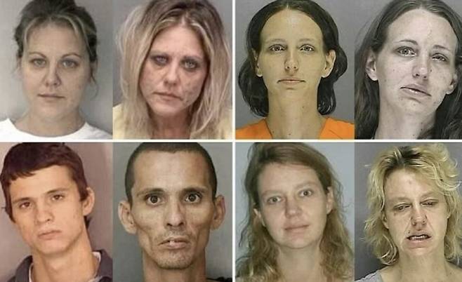 마약 중독자 얼굴[미국 오리건주 멀트노머 카운티 보안관 사무소]