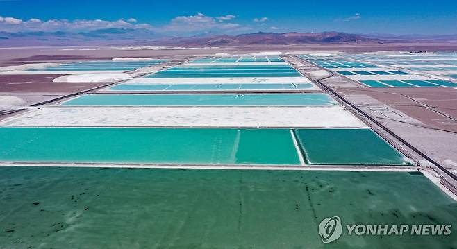칠레 아타카마 염호 리튬 개발 현장 [AFP 연합뉴스 자료사진. 재판매 및 DB 금지]