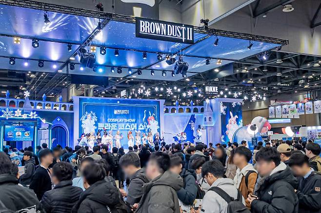 5일 일산 킨텍스에서 열린 서브컬처 게임행사 AGF의 ‘브라운더스트2’ 부스 사진(사진=네오위즈)