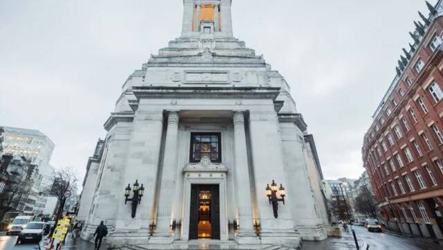 영국 런던의 프리메이슨 그랜드 로지 건물 외관. United Grand Lodge of England 누리집 갈무리