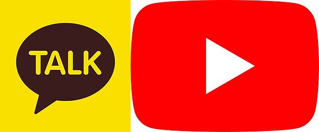 Logos for KakoTalk, left, and YouTube [KAKAOTALK, YOUTUBE]