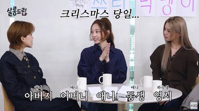 올데이 프로젝트 영서가 애니 집에서 하숙했던 일화를 공개했다. /사진=유튜브 '살롱드립' 갈무리