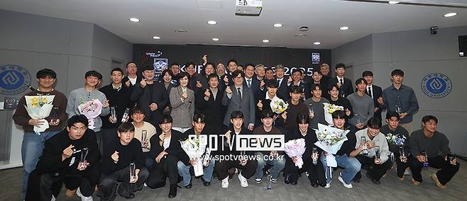 ▲ 한국대학축구연맹 박한동 회장 한국대학축구연맹 시상식 ⓒ곽혜미 기자