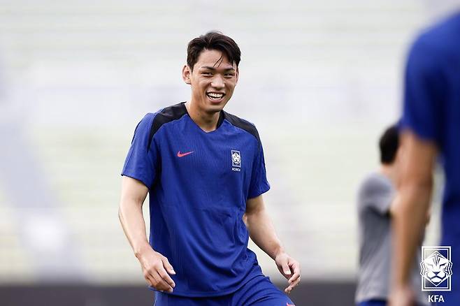 대한민국 축구 국가대표팀 공격수 오세훈. /사진=대한축구협회 제공