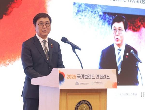 축사 중인 최휘영 문화체육관광부 장관 [사진 = 국가브랜드진흥원]
