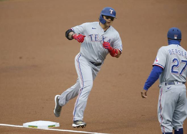 미국프로야구 메이저리그 텍사스 레인저스 시절 추신수. 사진=ㅁ