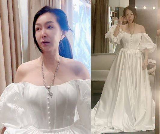 박준금이 드레스 자태를 뽐냈다. 사진=박준금 인스타그램